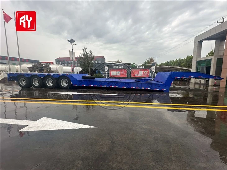 4 Axle 100 Ton Low Bed Semi Trailer