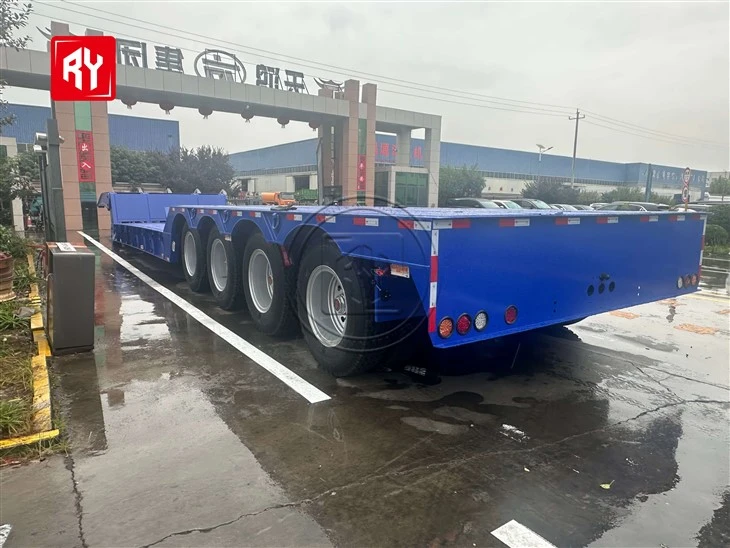 4 Axle 100 Ton Low Bed Semi Trailer factory