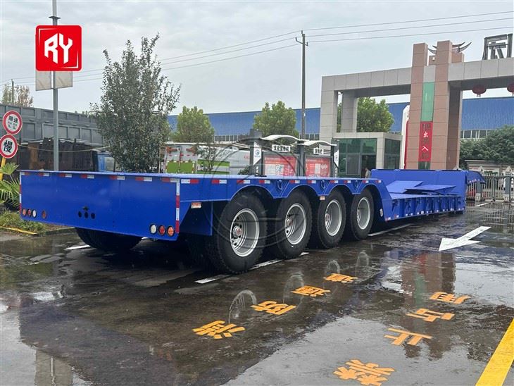 4 Axle 100 Ton Low Bed Semi Trailer suppliers