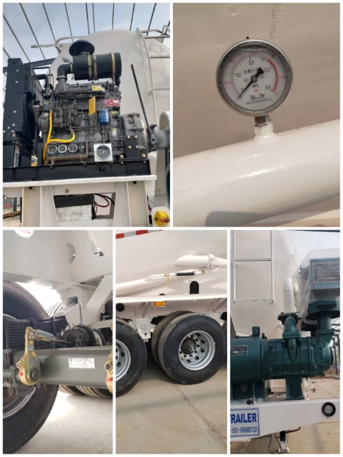 Bulk 40CBM Cement Tank Trailer 3Axle high quality