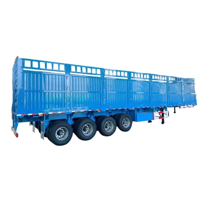 3 Axle Blue Stake Fence Semi Trailer